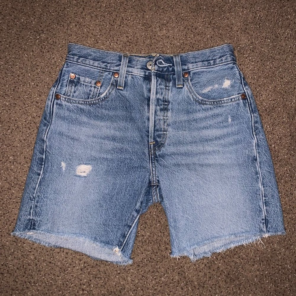 Levi's Premium 501 High-Rise Mid-Thigh Shorts - Size 25